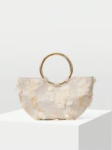 MOTF PREMIUM IRONMONGERY BOSTON TOP HANDLE BAG - Apricot - View 1