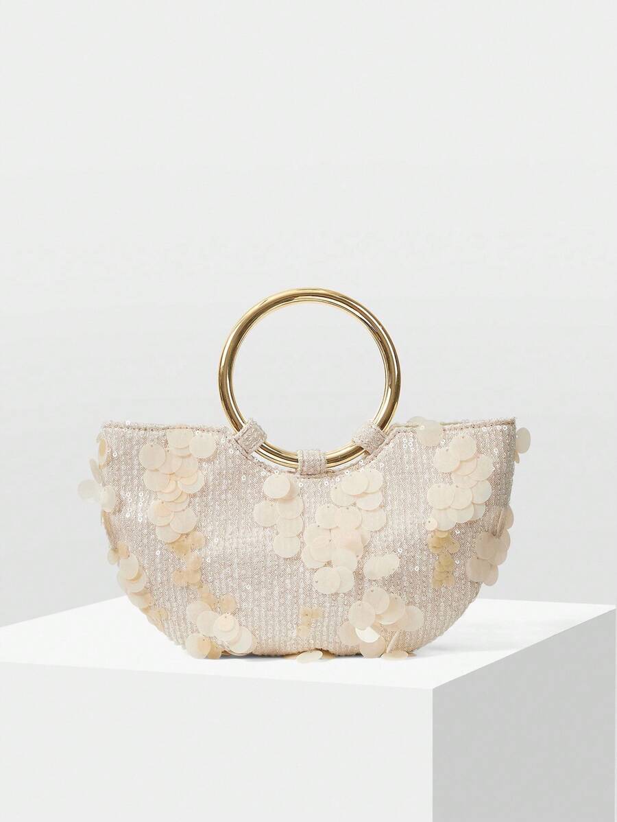 MOTF PREMIUM IRONMONGERY BOSTON TOP HANDLE BAG - Apricot - View 1