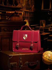 HARRY POTTER X SHEIN Red School Fashion Backpack With Badge Design For Women - Red - View 1