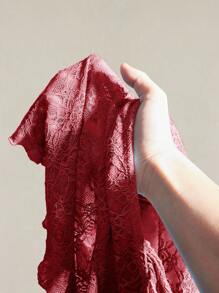 Sweetina 2025 Nuevo verano dulce vacaciones fiesta de regreso a la escuela temporada mujer unicolor transparente dobladillo camiseta - Burdeos - Ver 11