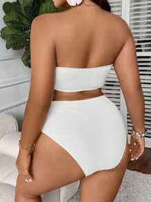 Swim SXY 大码纯色比基尼套装