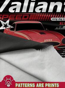 Attitoon 女式休闲工字背心，适合夏季，带有赛车图案，红色汽车印花，适合 Y2K 风格 - 彩色 - 查看 3