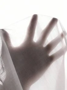 青少年女孩休闲百搭多功能透明刺绣长袖衬衫，适合日常穿着 - 白色 - 查看 6