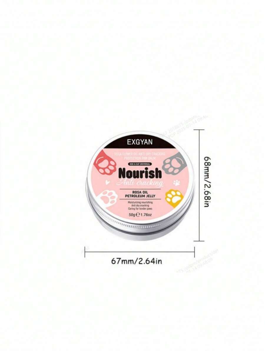Pet Rose Oil Anti-Dry Cracking Nail And Paw Cream, Moisturizing Formula To Prevent Dryness, Repair Rough And Dead Skin,And Harmless Ingredients - Pink - View 1