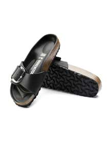 Birkenstock Madrid Big Bucket LEOI 黑色 HEX 平底凉鞋，适合日常穿着 - 黑色十六進位 - 查看 4