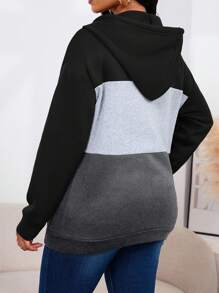 INAWLY 撞色连帽休闲卫衣，长袖上衣，毕业季、返校季、毕业季、教师节女款，返校季套头衫，秋季卫衣 - 彩色 - 查看 2