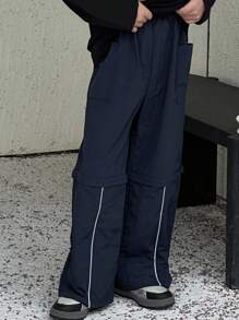 Dazy Kids Pantalones de otoño para niños preadolescentes - Azul Marino - Ver 6