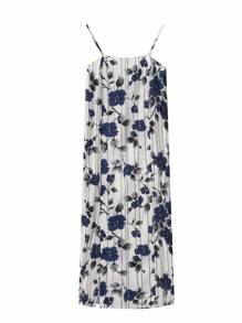 Irokai 日本女性传统花卉印花和服浴衣，夏季节日 - 藏蓝色 - 查看 4