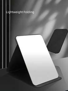 1 buc Oglindă de machiaj simplă pentru baie, Oglindă portabilă pentru birou, Oglindă cu suport pentru birou, Oglindă cosmetică portabilă, Oglindă de masă reglabilă, Oglindă pentru masă de toaletă pentru cămin studențesc, Decorațiune pentru casă, Decorațiune pentru cameră, Accesoriu de baie Decor pentru baie Organizator de machiaj de vară Accesorii de baie Înapoi la școală