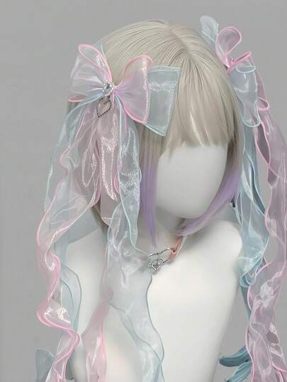 Fairycore Fashionable & Sweet Ombre Bow Hair Clip
