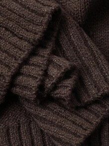 DAZY Girls V-Neck Loose Casual Sweater, Young Girl Fall Clothes - Coffee Brown - View 9