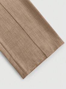 GlowEve Women's Elegant Commuter & Casual Dress, European & American Style, Bestselling Faux Denim Fabric, Overlapping 2 In 1 Design, Exaggerated Metal Buckle Decoration At Waist, Side Zipper For Easy Wear, Casual Stylish Design For Spring/Summer, Suitable For Casual Gatherings, Daily Commute And More Occasions, Distinctive Style, High Cost-Effectiveness Fall Cloth For Women - Brown - View 4