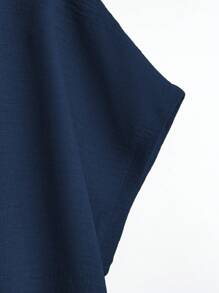 EMERY ROSE Plus Size Casual Loose Short Sleeve Top And Wide Leg Pants 2 Pieces Set - Blue - View 6