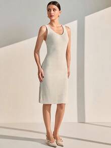 Set coordinato da donna elegante composto da cardigan in maglia con bottoni dorati e pantaloni in maglia, 2 pezzi