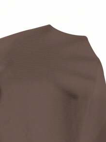 Yoga Sxy 无缝拇指孔短款运动长袖T恤修身衬衫 - 咖啡棕 - 查看 6