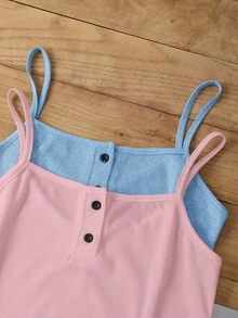 2件套女士休闲吊带睡衣套装 - 彩色 - 查看 4