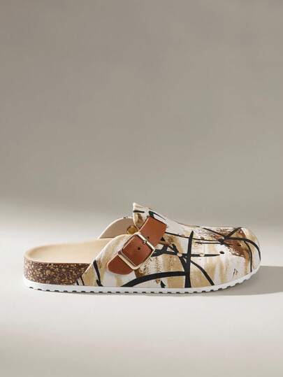 Solecia 2025新款女士厚底镂空一脚蹬凉鞋，防滑沙滩PVC包头拖鞋，适合夏季户外穿着