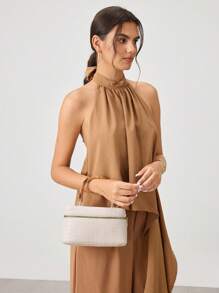 SHECARRY Borsa a spalla minimalista e versatile alla moda, colore bianco