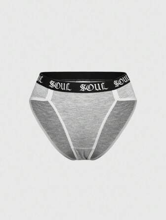 Goth 1 pièce Culotte gothique avec bordure contrastée en forme de triangle
