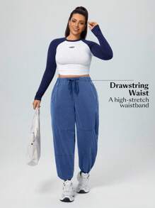 Flexra Pantaloni casual/da resort in denim blu scuro morbidi ed elastici per taglie forti - Blu lavato scuro - Visualizzare 6