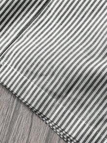 Rusticease Women's Casual Everyday Versatile Commute Striped Print Elastic Waist Loose Wide Leg Pants Striped Pants Elastic Waist Pants Linen Pants Pinstripe Pants Straight Leg Pants,Fall