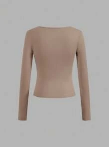SHEIN EZwear 3 piezas Camisetas casuales, recortadas, de manga corta y ajustadas para mujer, adecuadas para primavera y verano - Multicolor - Ver 9