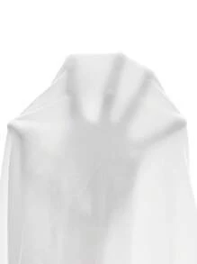 SHEIN Große Größen Damen Kurzarm V-Ausschnitt einfarbiges lässiges T-Shirt für den Alltag