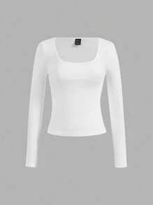 SHEIN CURVE+ Bộ 3 áo thun nữ size lớn, thường ngày, phù hợp cho mùa xuân và mùa thu - Nhiều màu - Xem 4