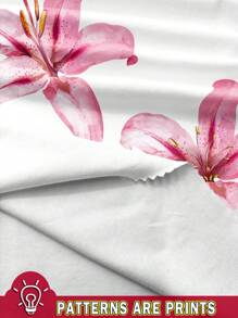 Siren Gaze Women Asymmetric Shoulder Ruched Tight Crop Top, Hibiscus & Hawaiian Floral Print, Suitable For Summer & Beach Vacation,SummerHoliday,Cool Wear Collection Suitable For Going Out - Multicolor - View 3