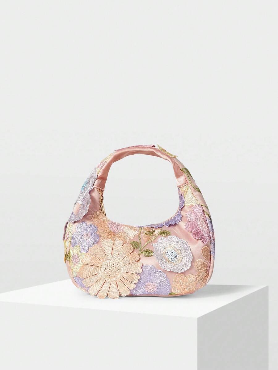 MOTF PREMIUM BOLSO CON ASA SUPERIOR CON BORDADO DE APLIQUES - Multicolor - Ver 2