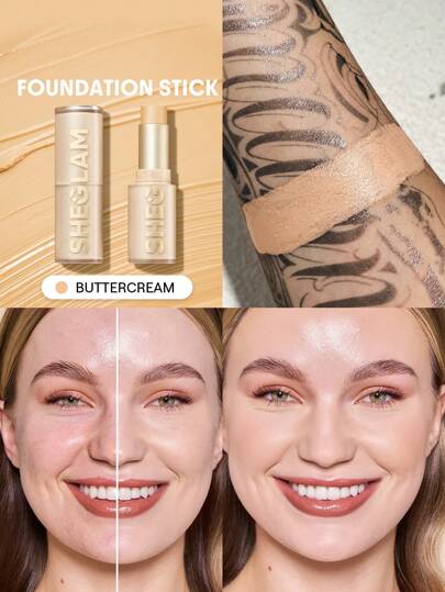 SHEGLAM Skin Magnet High Coverage Foundation Stick-Buttercream Brand Beauty Cosmetic Makeup For Women And Girls