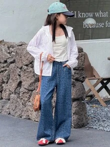 Dazy Kids 青少年女孩秋季夹克 - 白色 - 查看 2