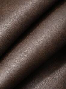 DAZY 秋季新款宽松休闲返校PU皮夹克女式外套 - 棕色 - 查看 7