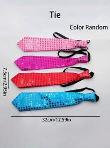 1/2/4/8个装 LED发光蝴蝶结发带 派对发光配饰 彩色毛线狂欢发带 多种灯光模式 夜光霓虹派对用品 - 彩色 - 查看 3