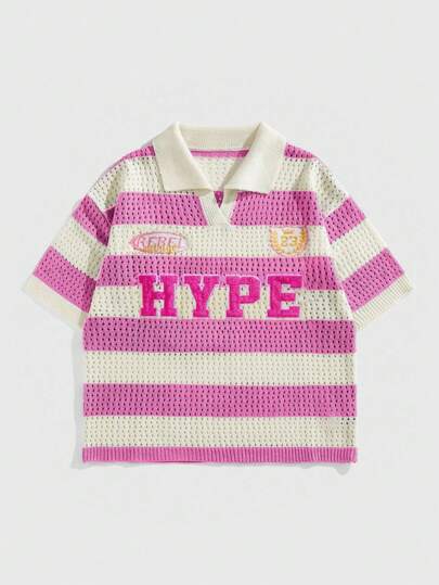 Prep Polo en tricot jacquard rayé pour hommes