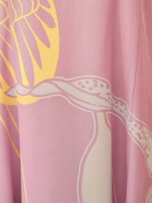 Sunsella Print Tie Spaghetti Straps A Line Maxi Dress Summer Women Vacation Holiday Outfit - Multicolor - View 7