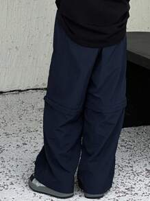 Dazy Kids Pantalones de otoño para niños preadolescentes - Azul Marino - Ver 3