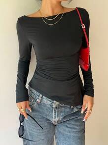 Siren Gaze Women's Lace Patchwork Bow Back Slim Fit Long Sleeve Off Shoulder Black Sexy Top Lace Top See Through Top Long Sleeve Top Women Top,Boho Women Clothing,Black Lace Top,Y2k Clothes Women,Fall Clothes,Back To School Clothes,Going Out Tops Winter