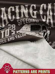 Attitoon Women's Casual Neck Tie Backless Tank Top, Racing Print, Street Fashion, For Summer Back To School - Multicolor - View 3