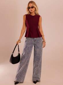 SHEIN Forever 21 Mùa Thu & Đông Halloween Giáng Sinh Năm Mới Đi chơi Lễ tốt nghiệp Dạ hội Thanh lịch Trang trọng Sang trọng Sành điệu Công sở Thường ngày Sinh nhật/Văn phòng/Nhạc đồng quê Buổi hòa nhạc/Câu lạc bộ Gợi cảm/Miền Tây/Công sở/Thời trang đường phố/Cổ điển/Lễ hội/Cocktail/Rave/Dạ hội/Hawaii/Sân bay/Vui nhộn/Cơ bản/Bữa sáng muộn/Phong cách những năm 2000/Phong cách quý tộc/Nhà thờ/Lễ hội trường/Sang trọng/Tiệc tùng/Kín đáo/Hẹn hò/Mùa Thu/Mùa Đông Áo có khóa kéo phía trước - Màu Đỏ Sâu - Xem 5