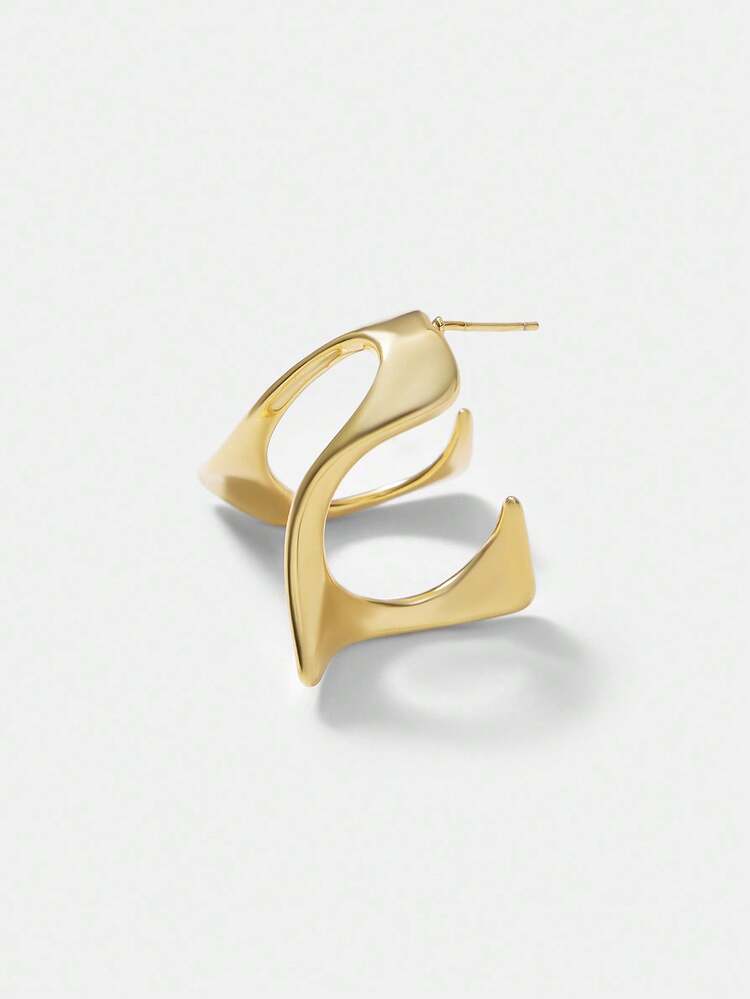 BOUCLES D'OREILLES PENDANTES MINIMALISTES PLAQUÉES OR 18 CARATS