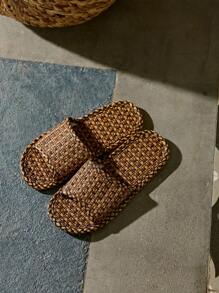 Cirelle 1 双天然亚麻藤麻防滑舒适透气轻便耐用拖鞋，适合女士和情侣，夏季室内家居休闲时尚 - 彩色 - 查看 2