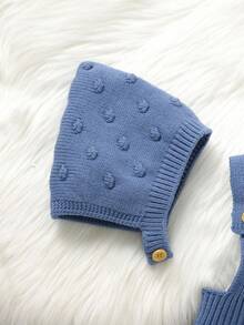 SHEIN Baby Boy Casual Knit Romper, Autumn/Winter Knitted Baby Outfit Blue Blue Baby Outfit Baby Boy Winter Clothes Newborn Boy Clothes Baby Boy Blue Outfit Fall