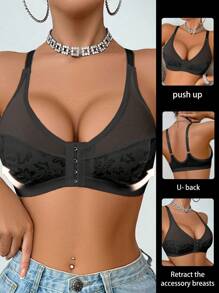 SHEIN 女士单件前开扣无钢圈文胸