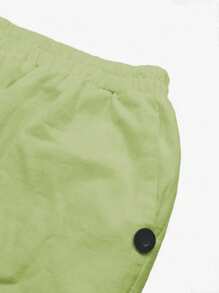 Breezaya Pantalones casuales de mujer de unicolor y corte holgado