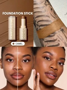SHEGLAM Skin Magnet High Coverage Foundation Stick-Camel Long-Lasting Poreless Flawless Easy To Use Full Coverage Foundation Stick For All Skin Type Non-Fading Sweat-Proof Weightless Cruelty-Fre Smooth Natural Skin-Like Finish Breathable Foundation Stick Gentle Formula Foundation Makeup Brand Beauty Makeup Face Paint Cosmetic For Women Girls Perfect For Winter Spring Ideal For Y2K Fancy Fashion Suitable For Birthday Valentine'S Day Gift Rave Party Ready Best Color - Camel - View 1
