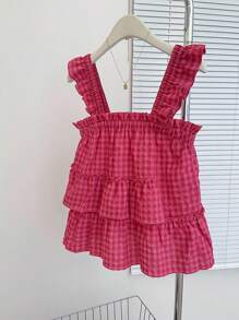 INAWLY Women's Casual Plaid Sleeveless Top, Summer