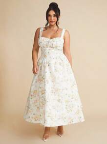 SHEIN BAE 女士大码服装 婚纱 伴娘服 迷你裙 派对服 约会服 节日服 大码女装 夏季 暑假 约会 旅行服 情人节 连衣裙 小花裙 野餐服 优雅 连衣裙 女士夏季服装/春季服装/情人节服装/狂欢节/海滩度假服装，紧身胸衣裙/大码花裙/大码花园派对礼服/大码茶会礼服