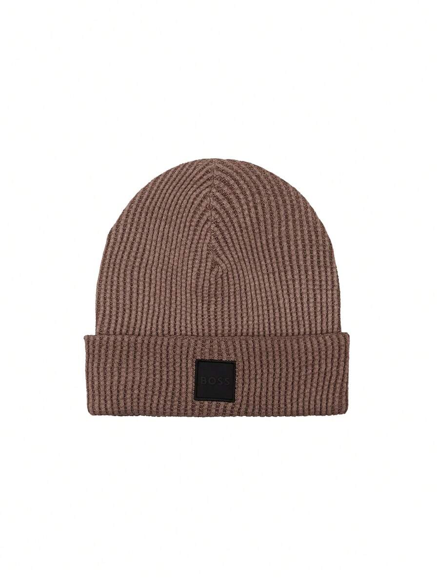 Hugo Boss Fabiano Men's Casual All-Match Brimless Cap - 246 Open Brown - View 1