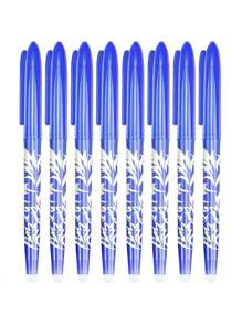 5/8/12 件套蓝色可擦笔（带橡皮擦）、摩擦笔（末端带橡皮擦）、可擦除凝胶笔、儿童和成人书写工具、开学季返校用品、男孩背包铅笔笔、圣诞装饰、客厅装饰 - 藍色 - 查看 1